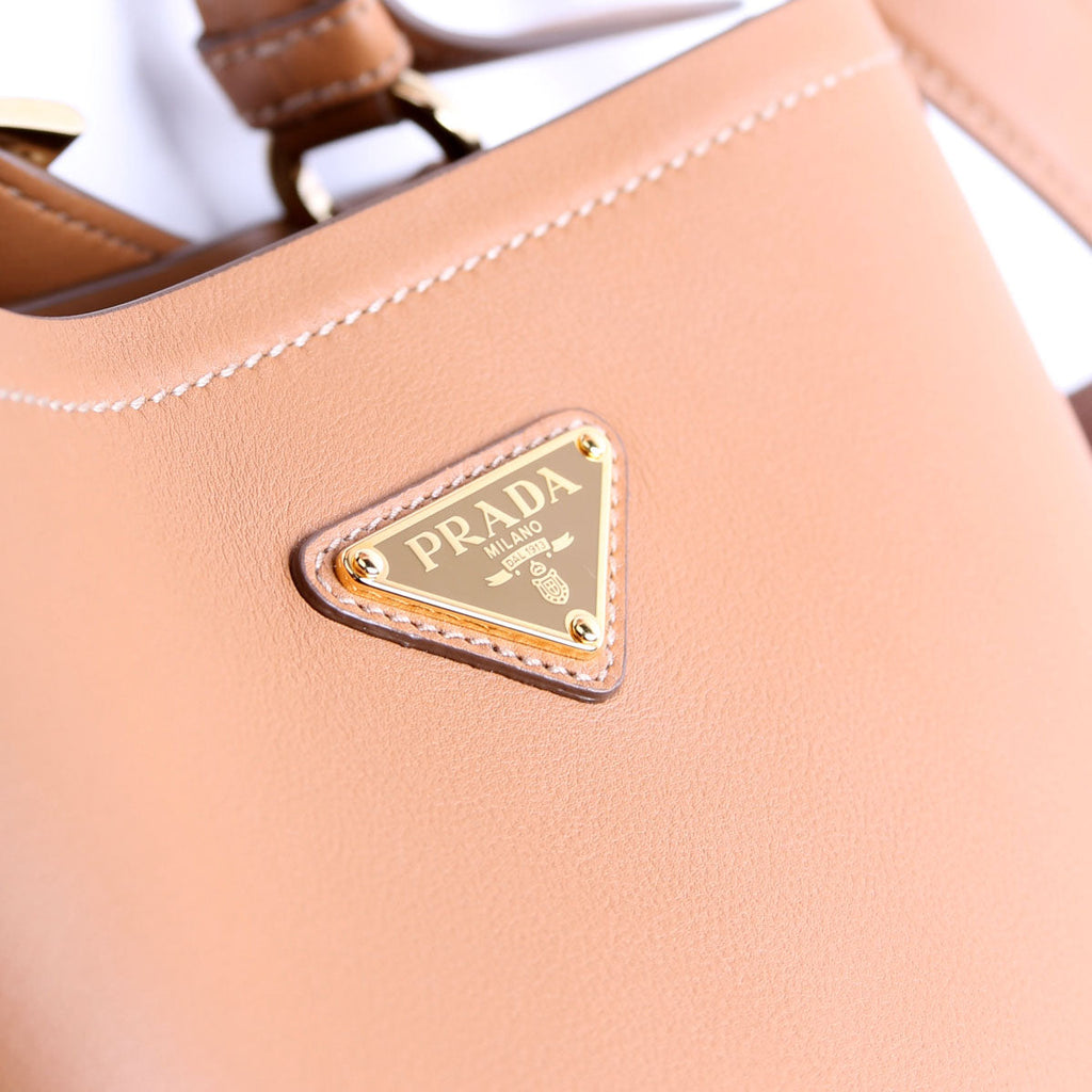 Calfskin Leather Medium Bag Brown