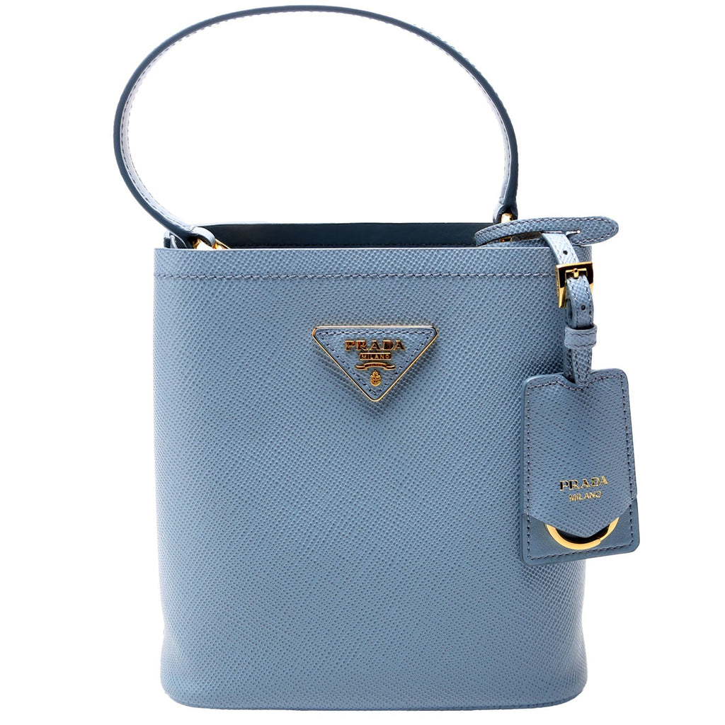 Saffiano Cuir Small Panier Bag Blue