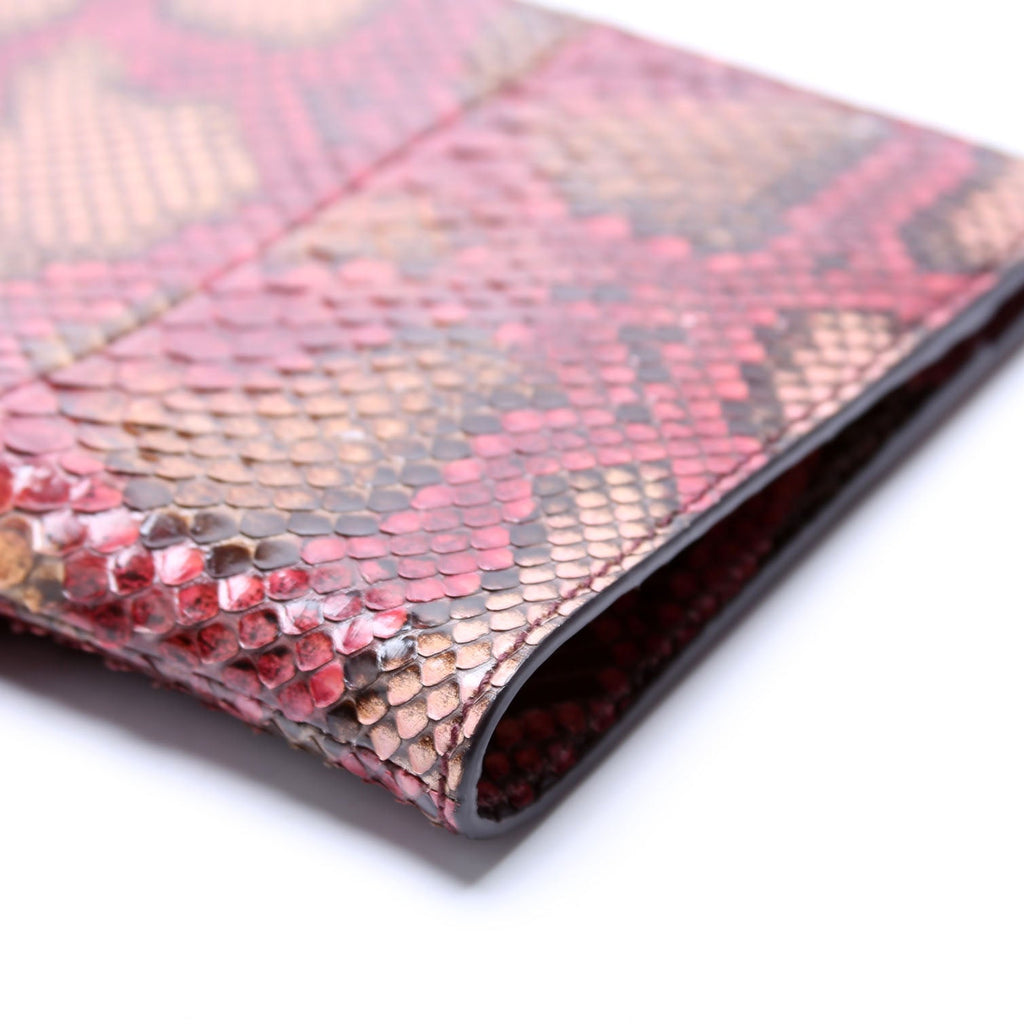 356334 Bamboo Tassel Snakeskin Clutch