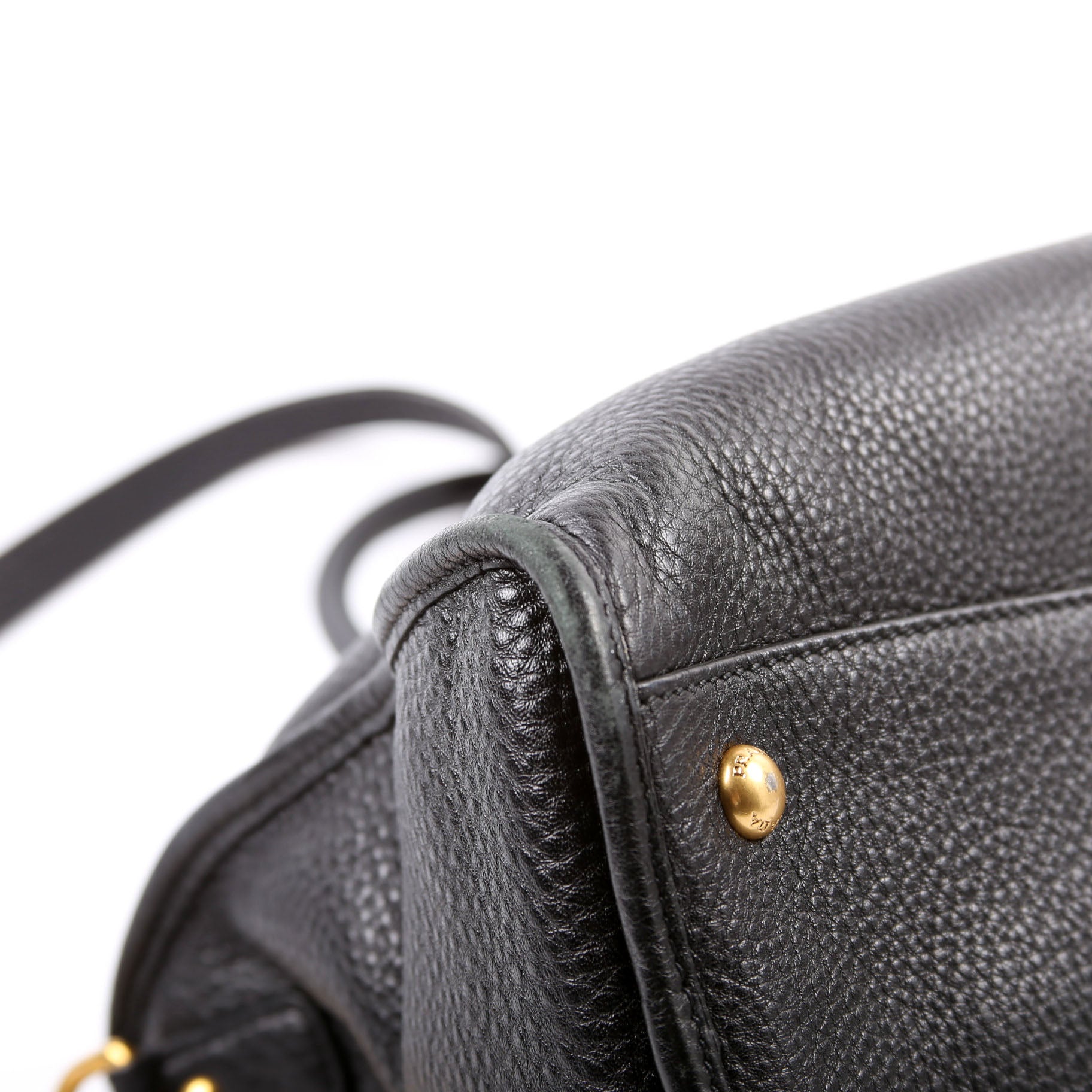 Vitello Daino Zip Shopping Satchel Large Black
