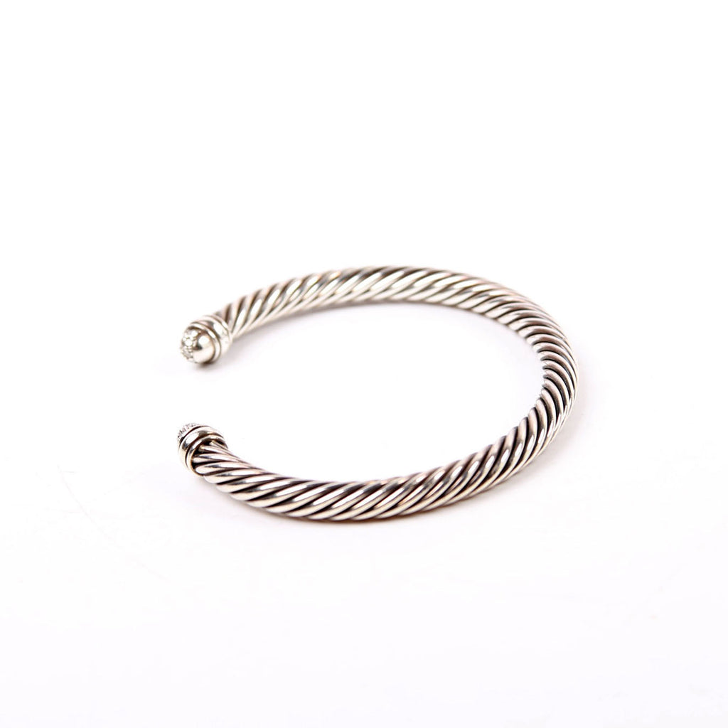 Classic Cable 5MM Pave Domes Bracelet 925