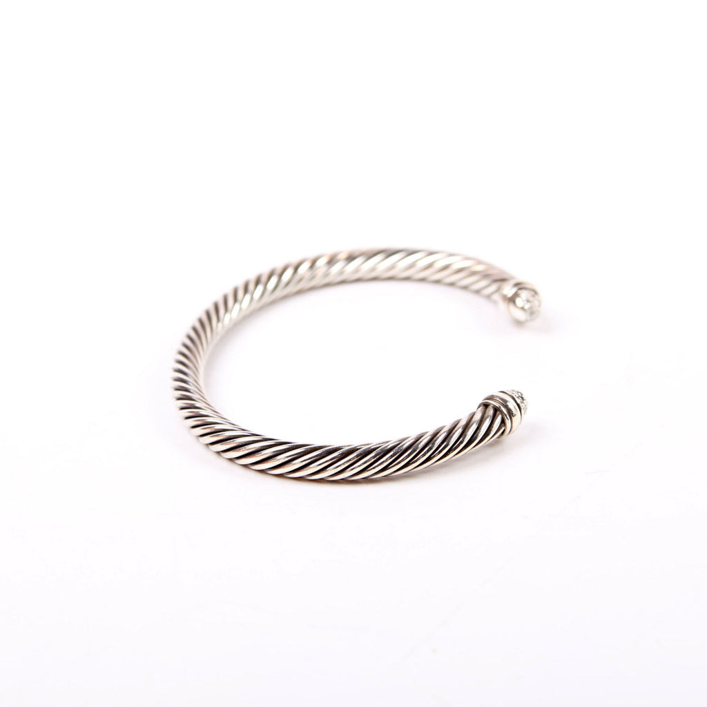 Classic Cable 5MM Pave Domes Bracelet 925