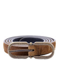 73224 Suede Thin Oval Belt Size 80 Brown