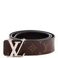 LV Initiales 40MM Reverse Leather/Monogram Size 90/36