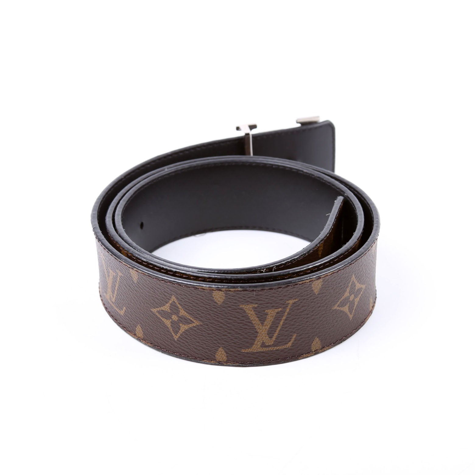 LV Initiales 40MM Reverse Leather/Monogram Size 90/36
