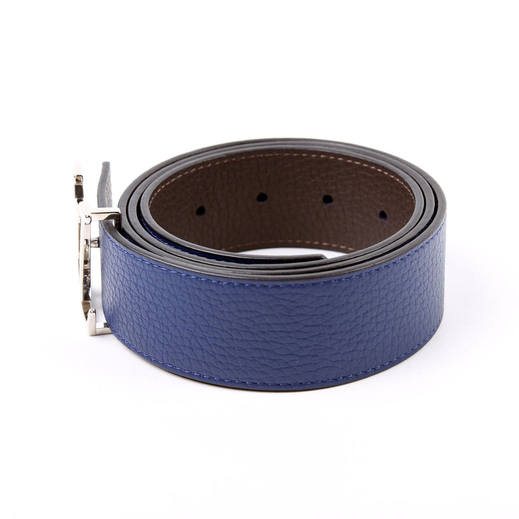 LV Initiales 40MM Reverse Leather Size 90/36 Blue/Brown
