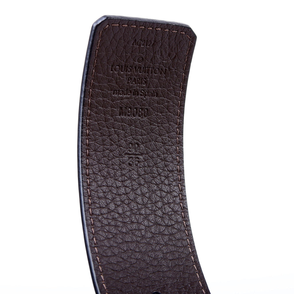 LV Initiales 40MM Reverse Leather Size 90/36 Blue/Brown
