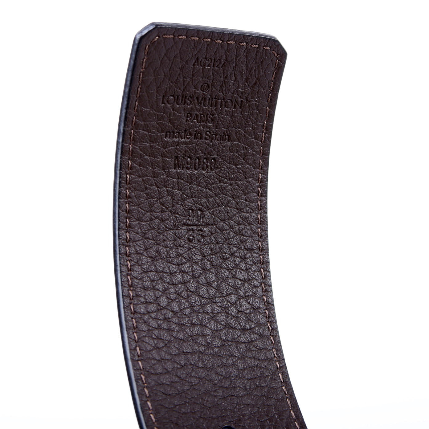 LV Initiales 40MM Reverse Leather Size 90/36 Blue/Brown