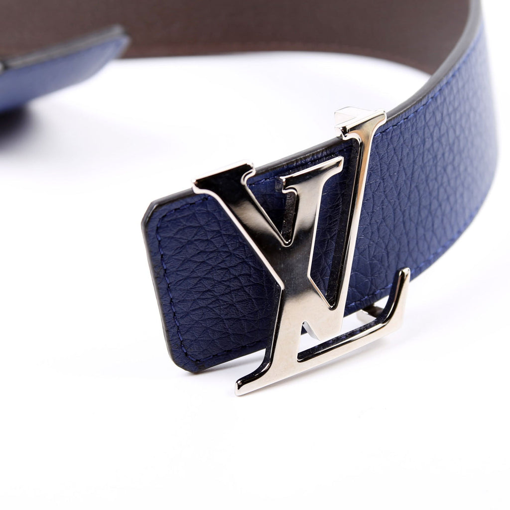 LV Initiales 40MM Reverse Leather Size 90/36 Blue/Brown