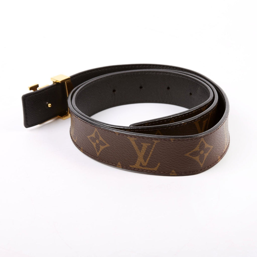 LV Initiales 30MM Reverse Leather/Monogram Size 90/36