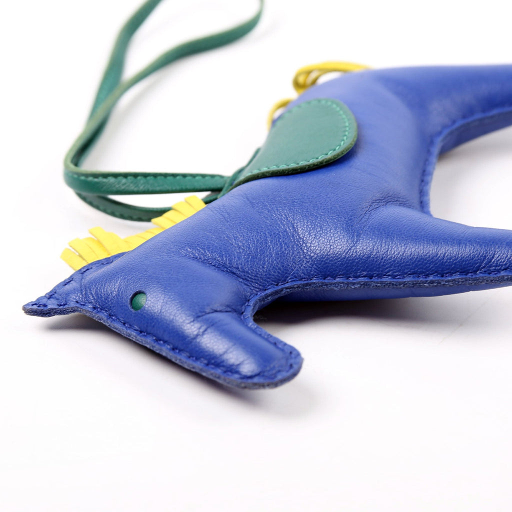 Rodeo Horse Charm Lambskin GM Blue/Multicolor