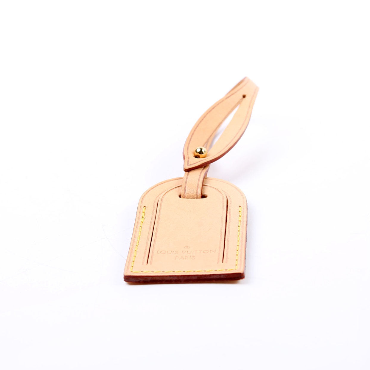 Luggage Tag W/Beverly Hills Stamp Brown
