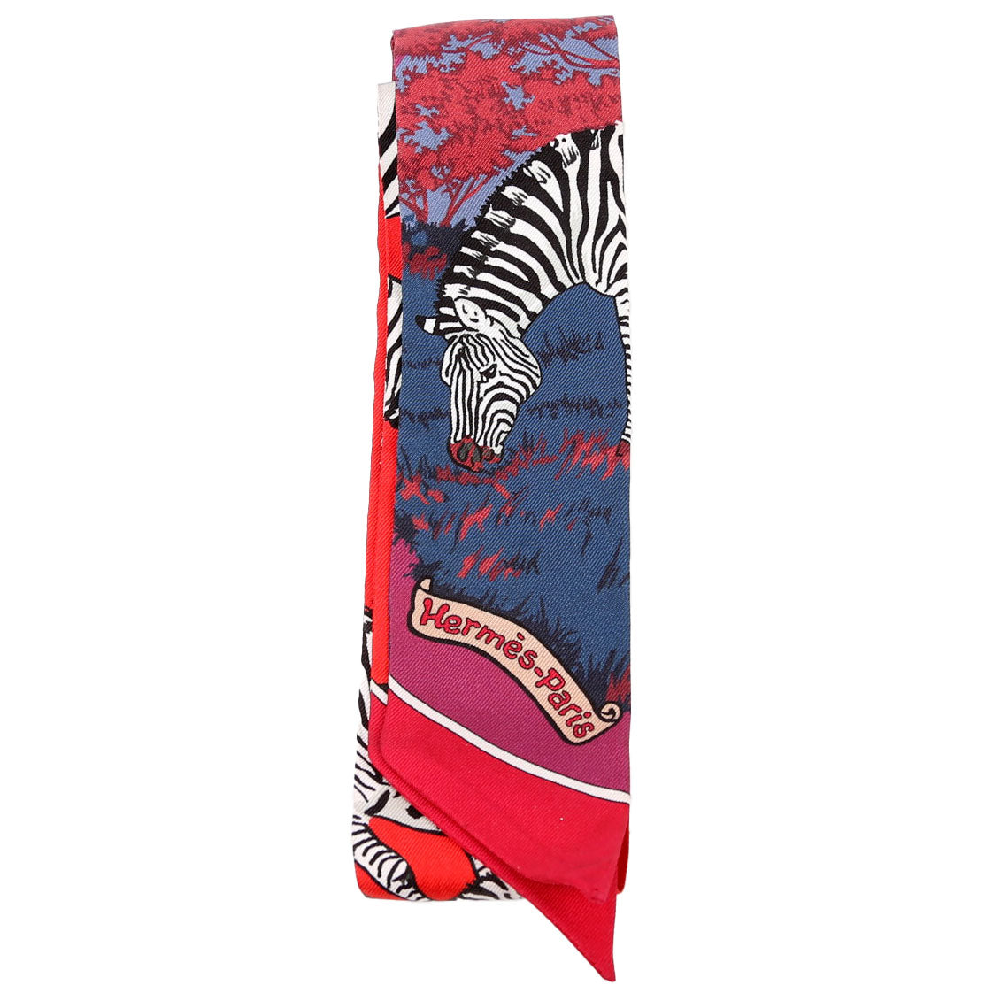 Les Zebres Twilly Silk Red/Multicolor