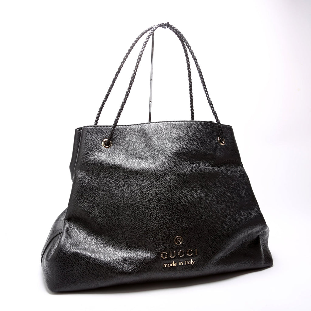 419690 Gifford Braided Strap Tote Black