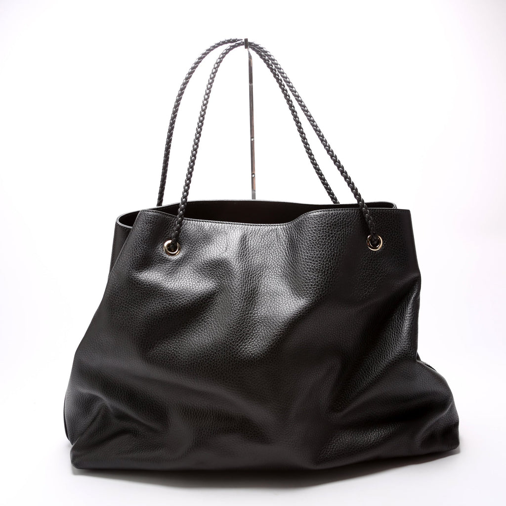 419690 Gifford Braided Strap Tote Black