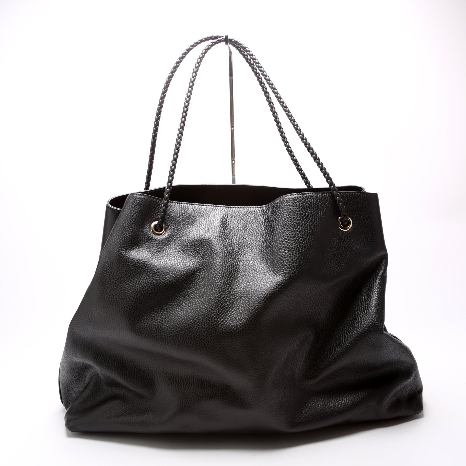 419690 Gifford Braided Strap Tote Black