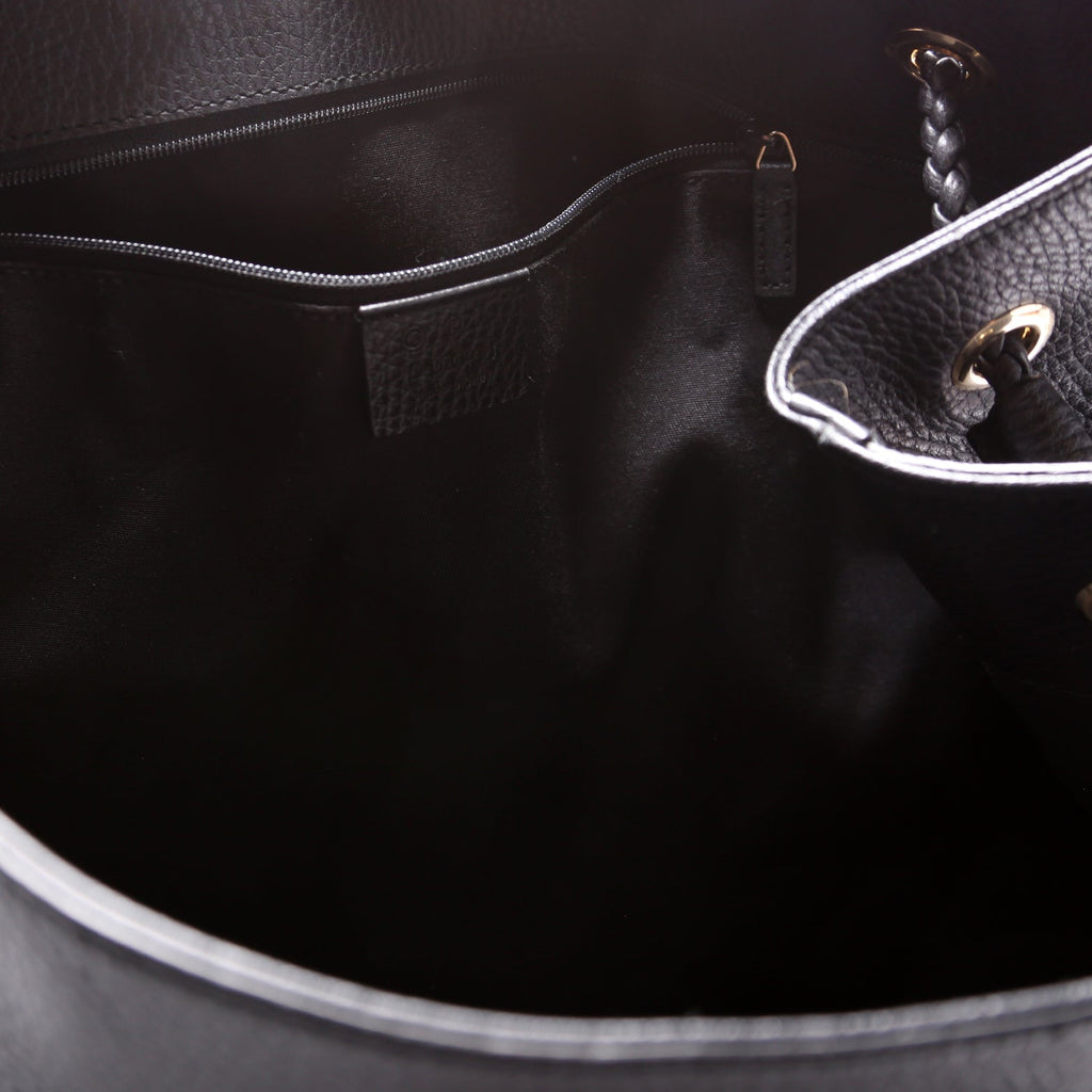 419690 Gifford Braided Strap Tote Black