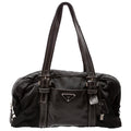 Tessuto Nylon/Leather Shoulder Bag Vintage Black