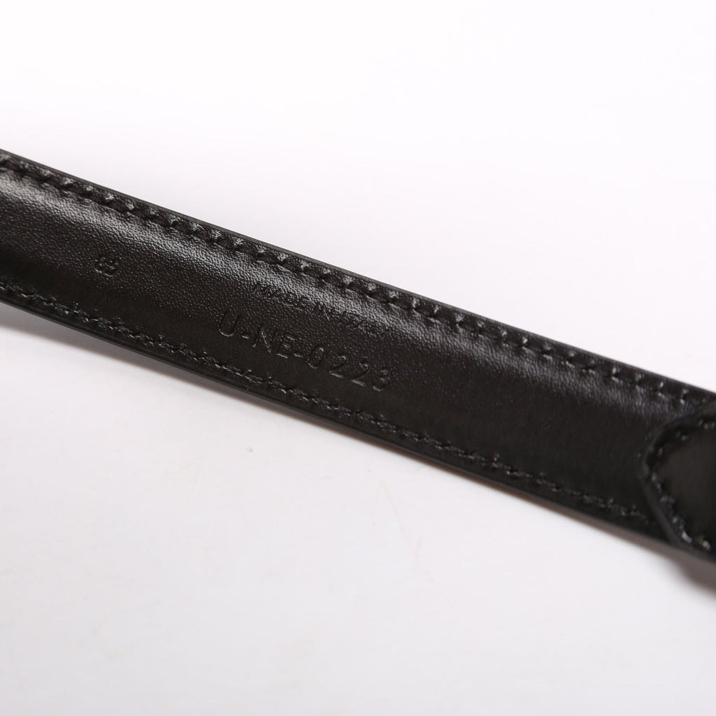 Triomphe Small Taurillion Leather Belt Size 85 Black