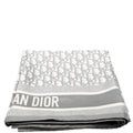 Oblique Diortwin 90CM Square Silk Scarf Navy/Grey