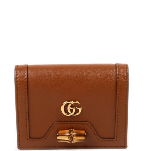 658244 Diana Card Case Wallet Brown