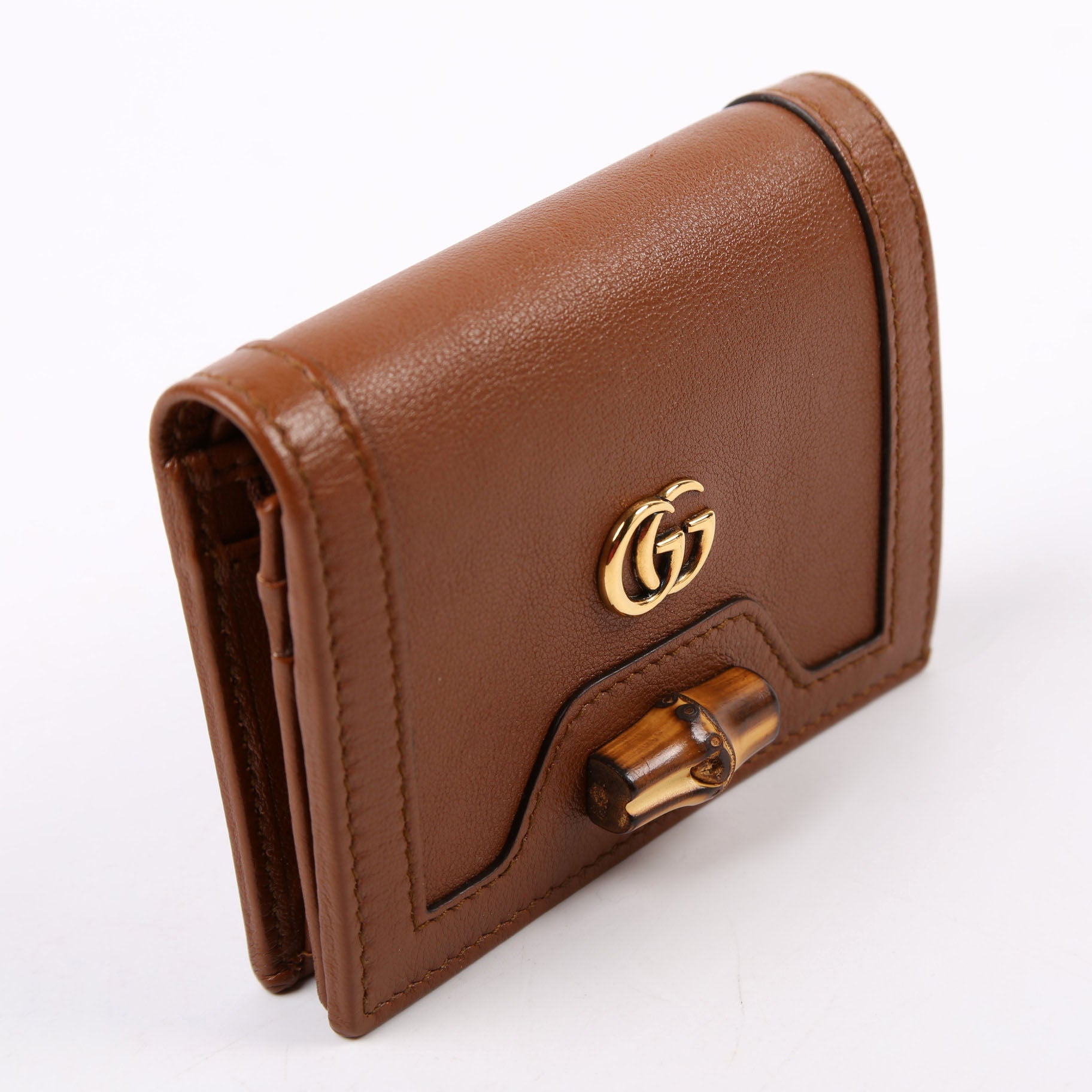 658244 Diana Card Case Wallet Brown