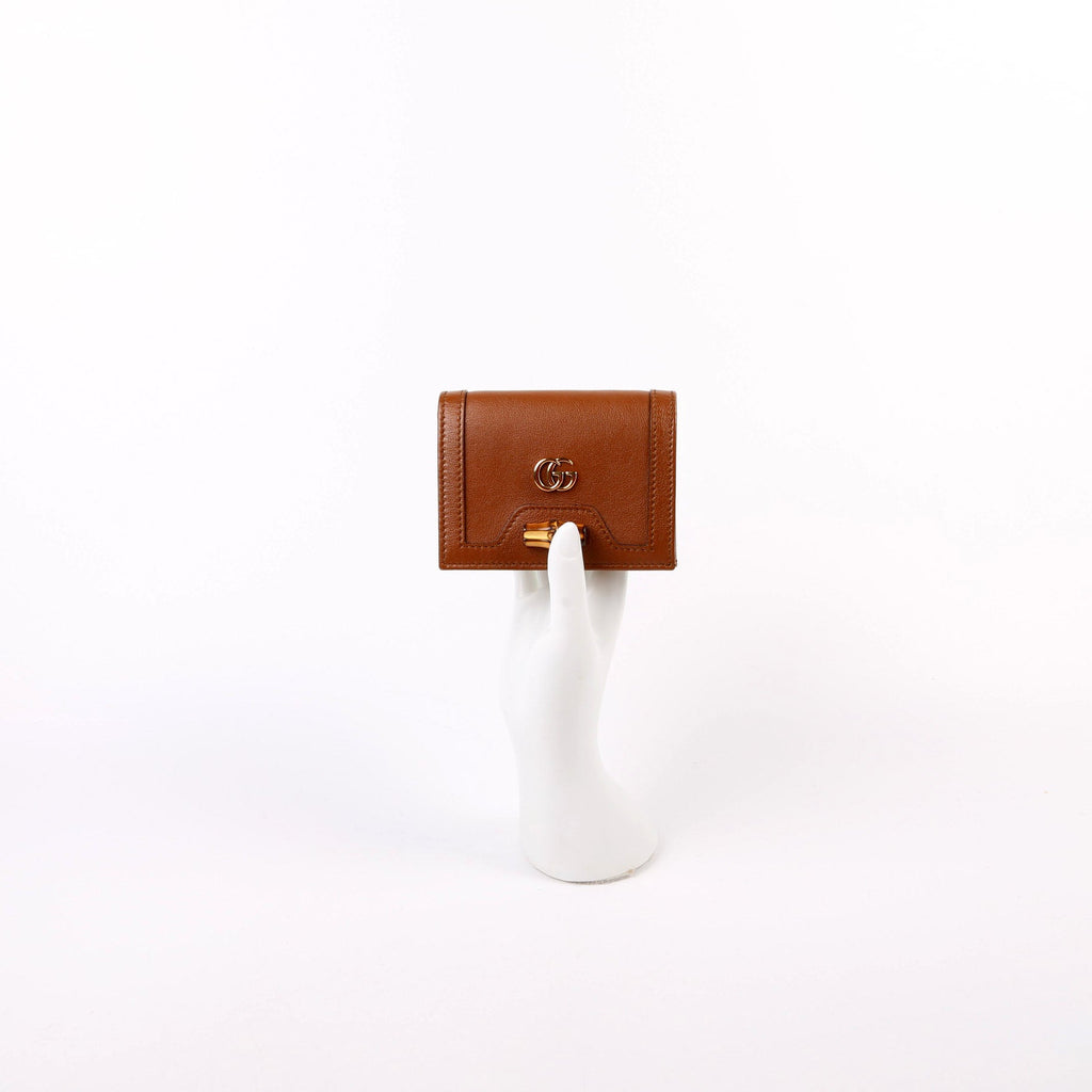 658244 Diana Card Case Wallet Brown