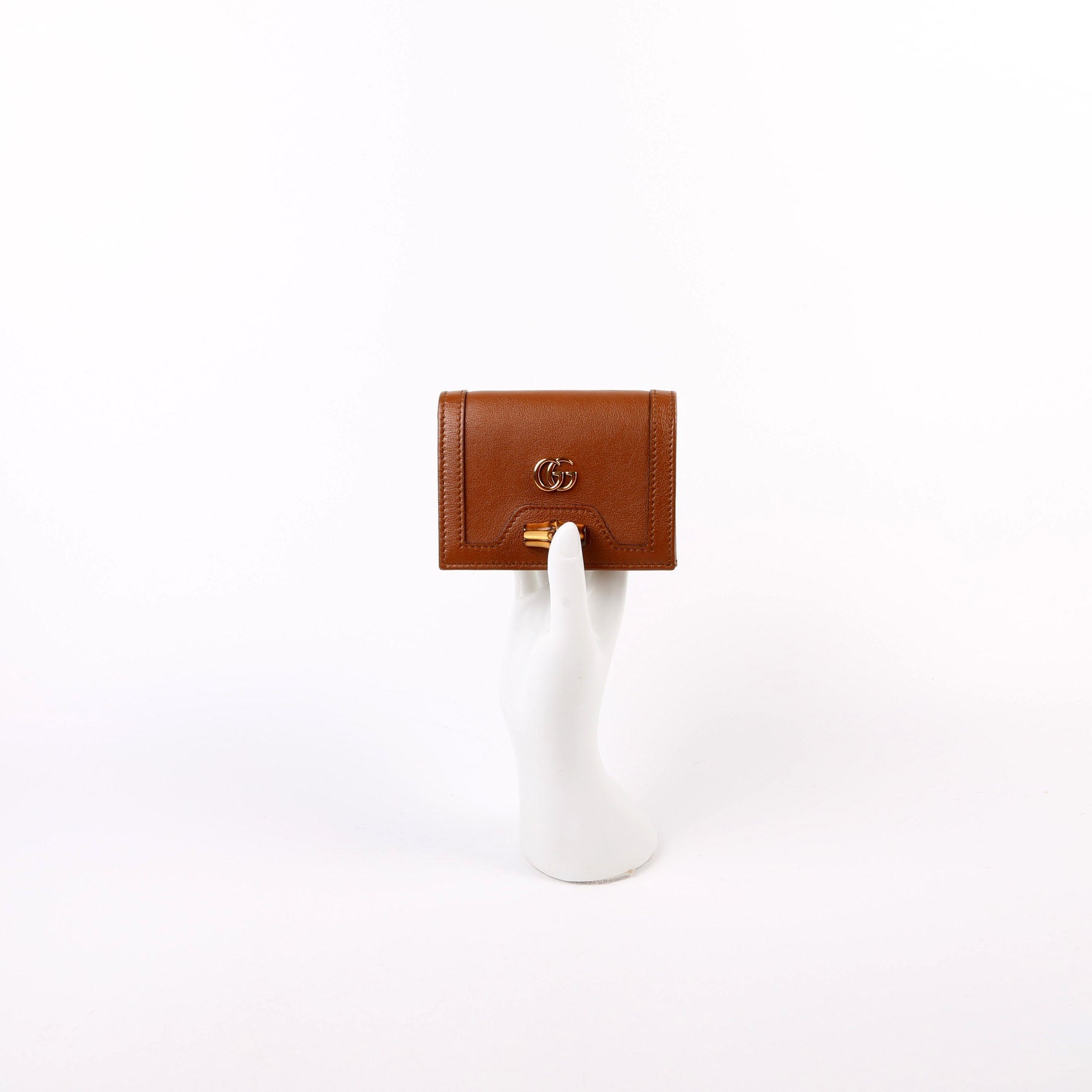 658244 Diana Card Case Wallet Brown
