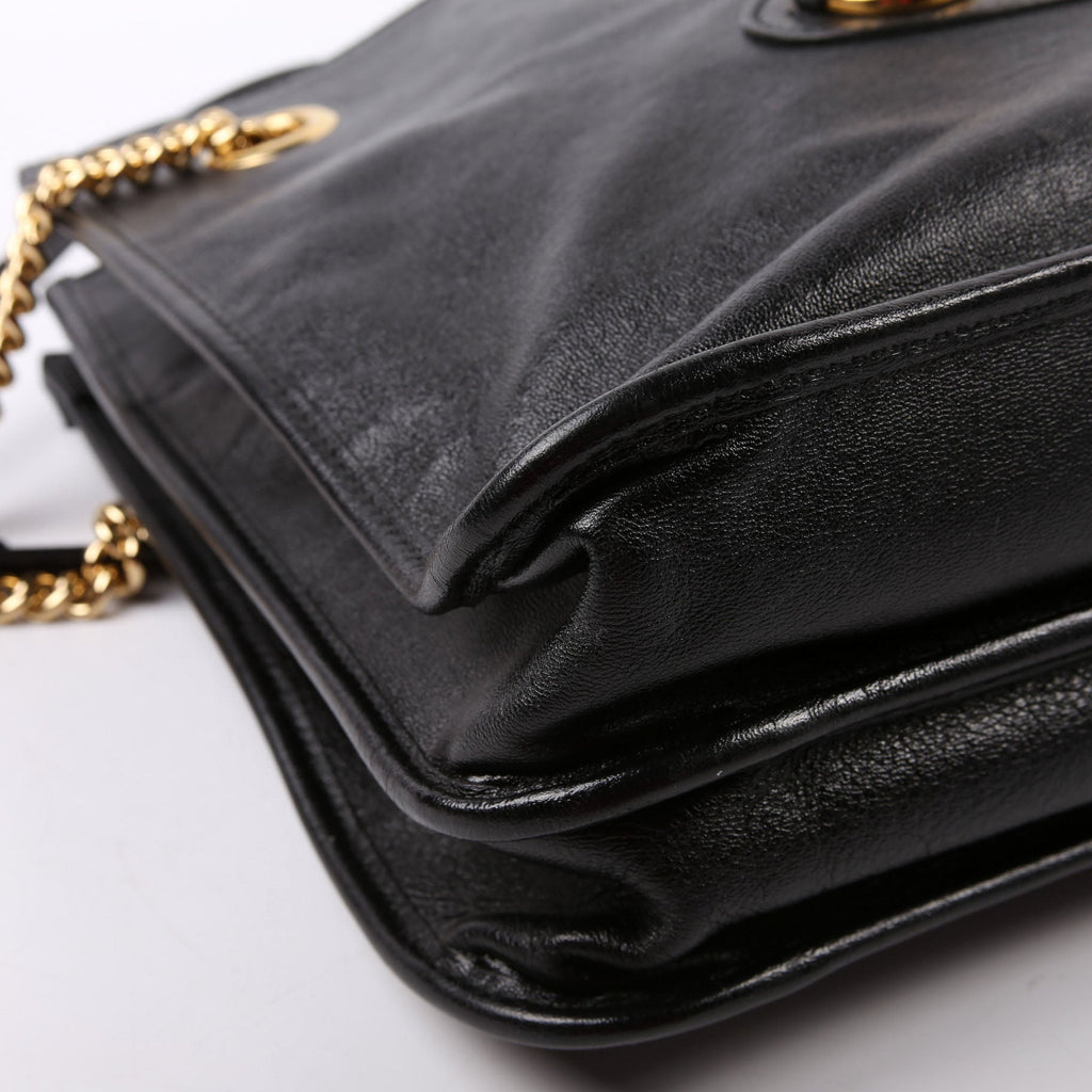 621144 1955 Horsebit Large Leather Tote Black