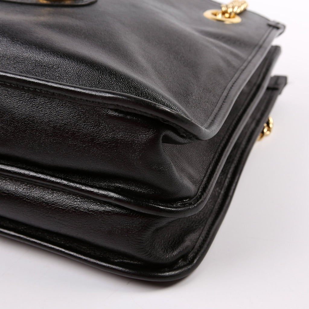 621144 1955 Horsebit Large Leather Tote Black
