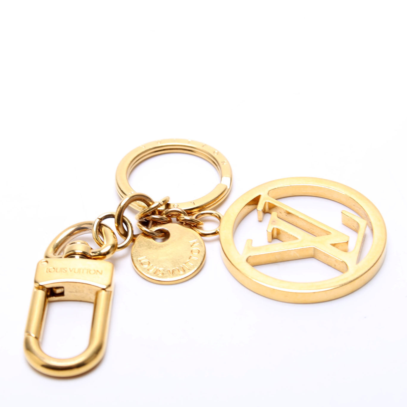 LV Circle Key Holder Bag Charm