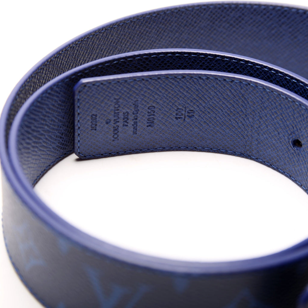 LV Initiales 40MM Reversible Leather/Cobalt Monogram Size 100/40