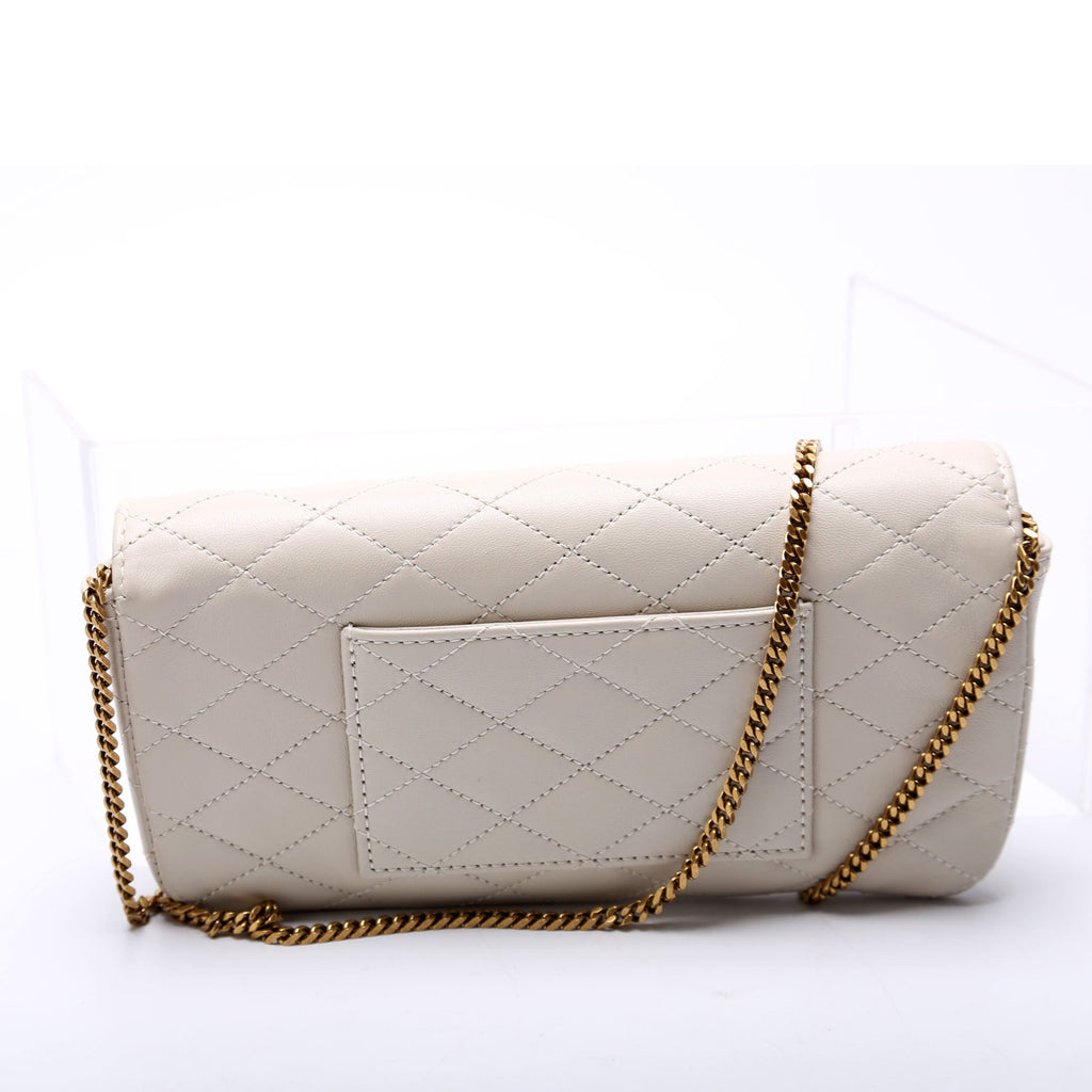 754051 Gaby Phone Case Quilted Lambskin White