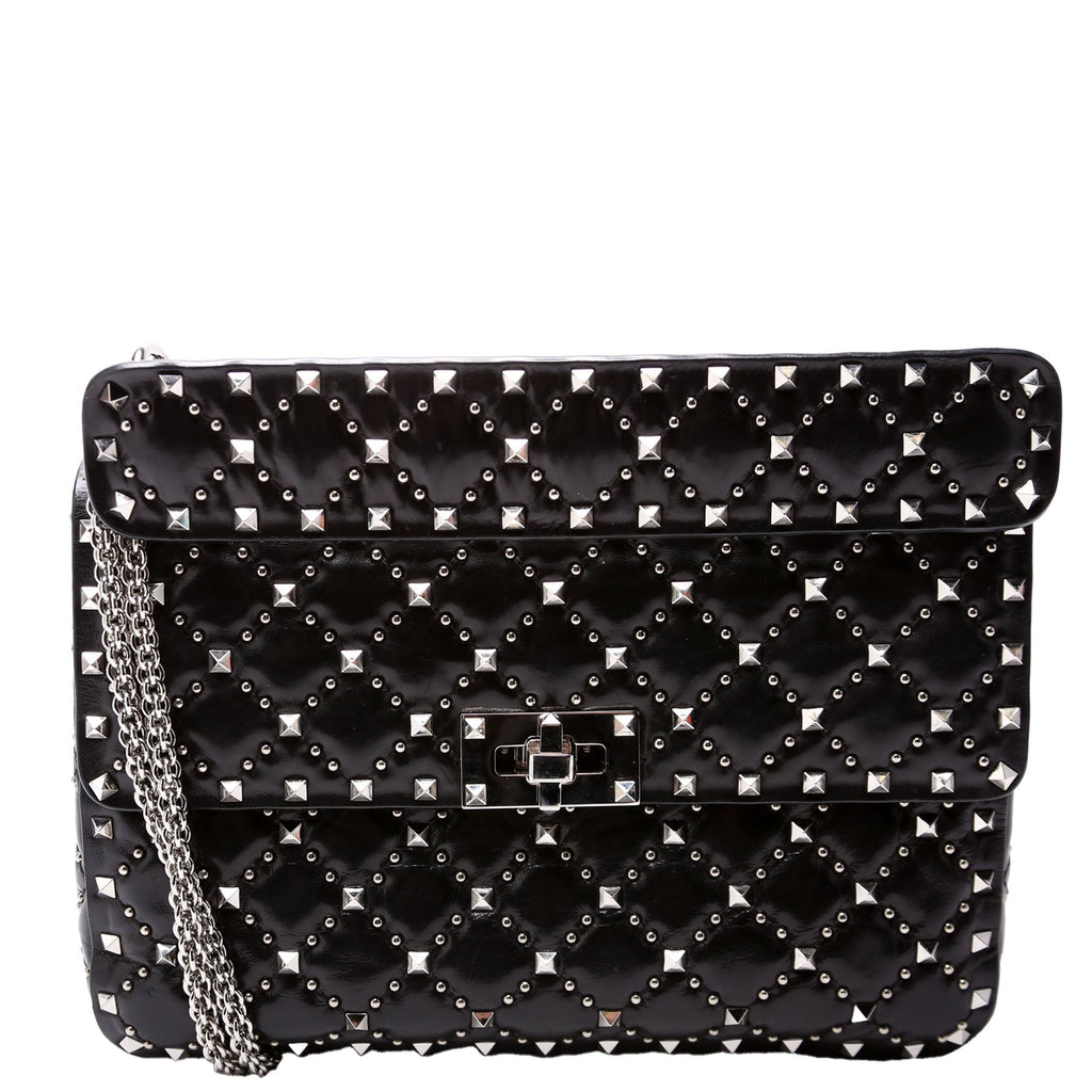 Rockstud Spike Studded Shoulder Medium Black