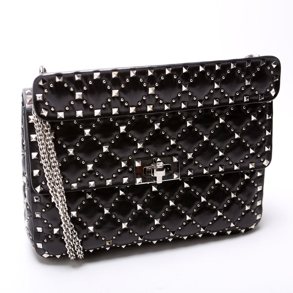 Rockstud Spike Studded Shoulder Medium Black