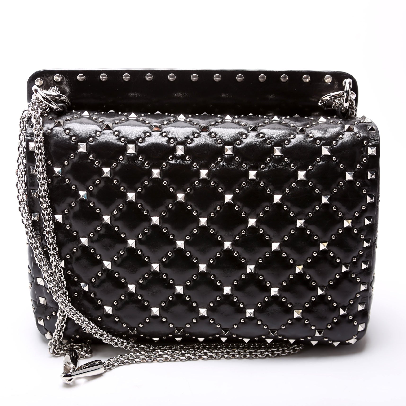 Rockstud Spike Studded Shoulder Medium Black