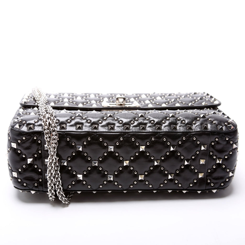 Rockstud Spike Studded Shoulder Medium Black
