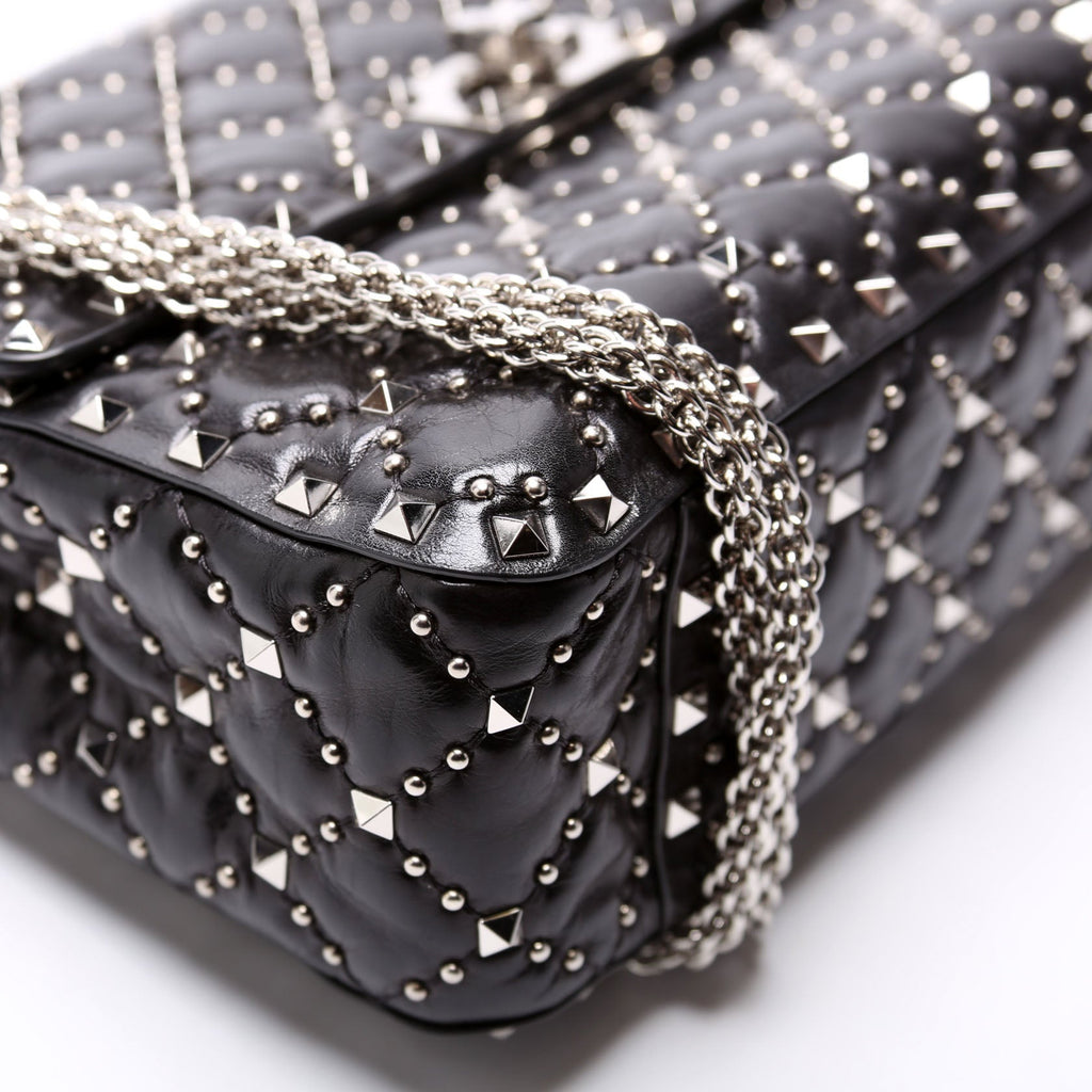 Rockstud Spike Studded Shoulder Medium Black