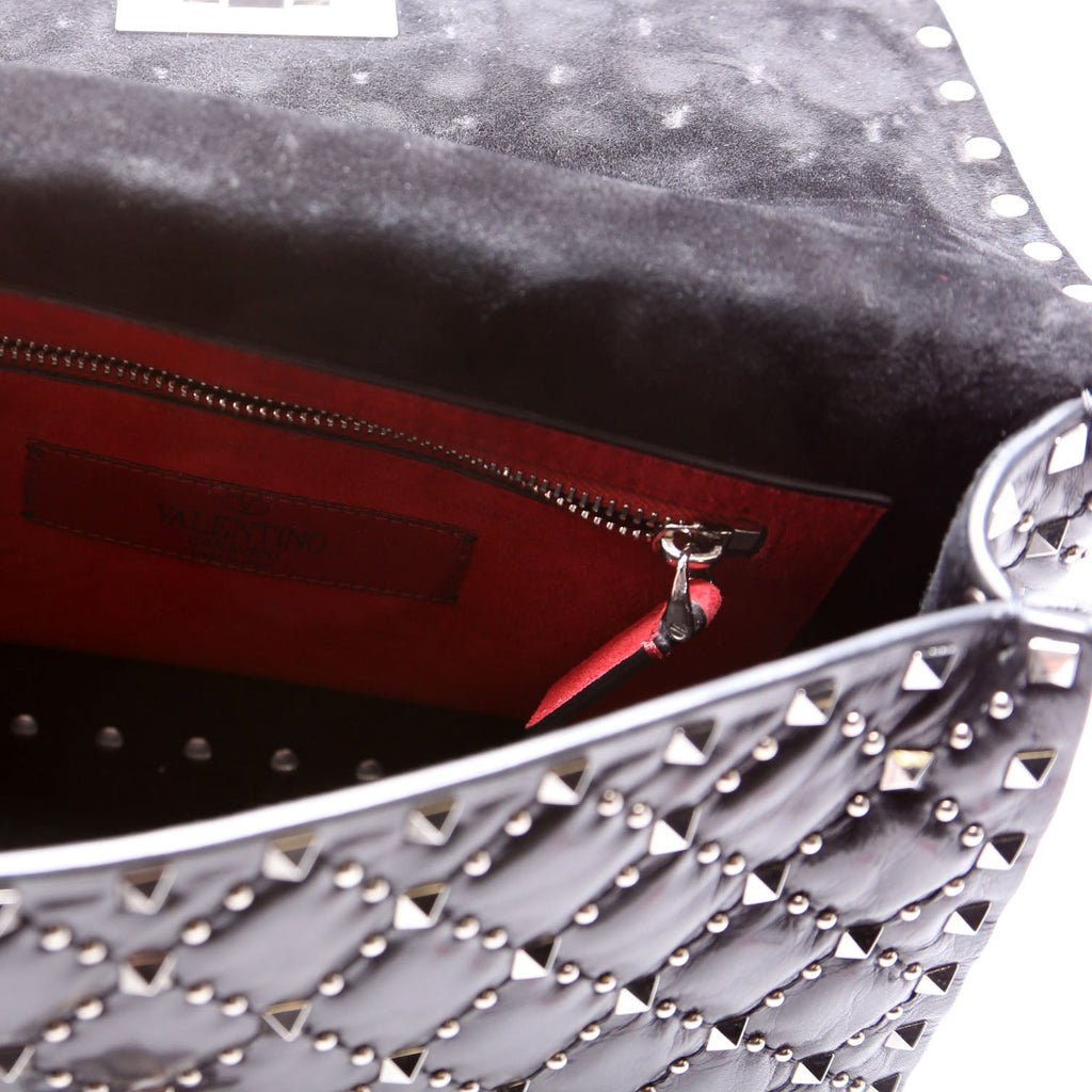 Rockstud Spike Studded Shoulder Medium Black