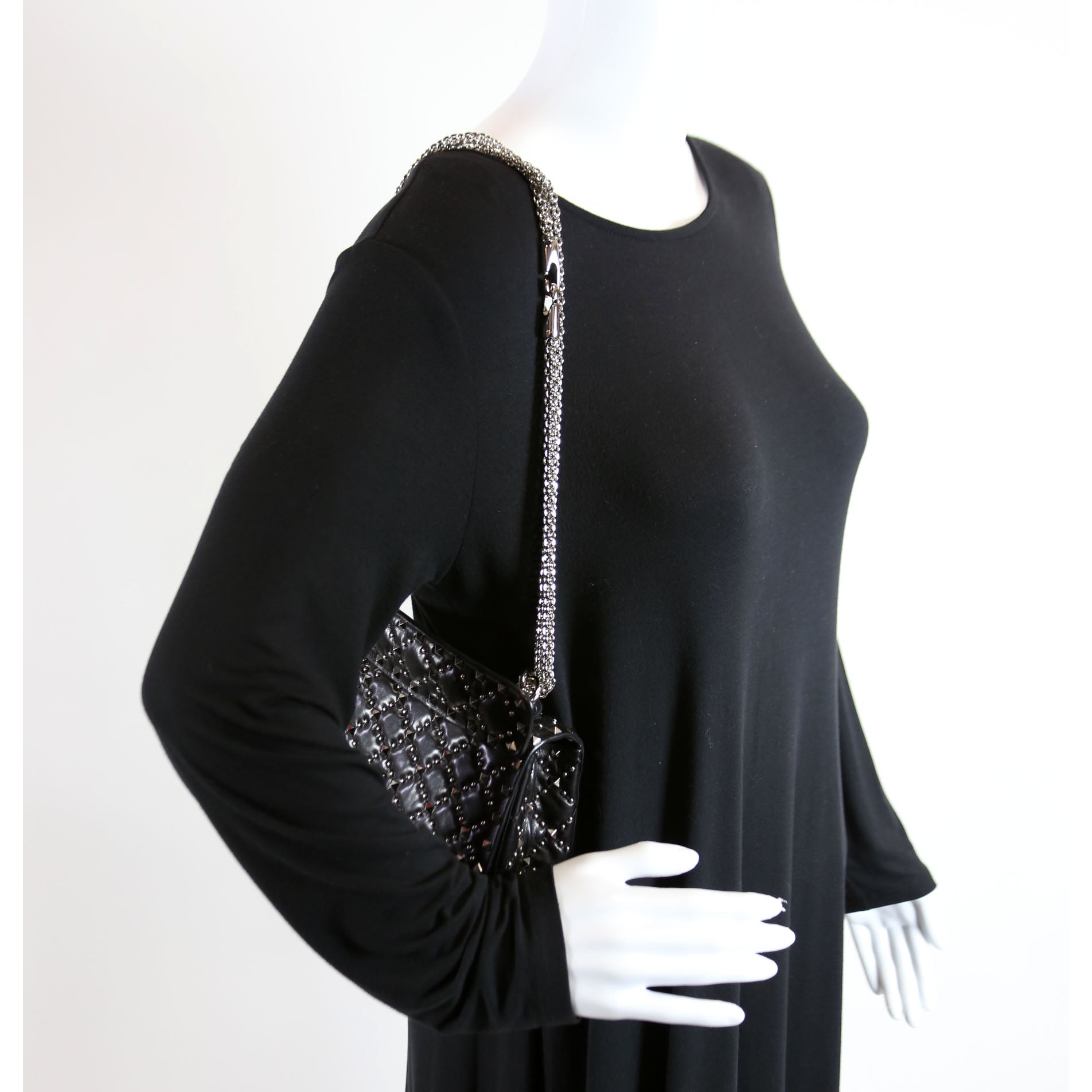 Rockstud Spike Studded Shoulder Medium Black