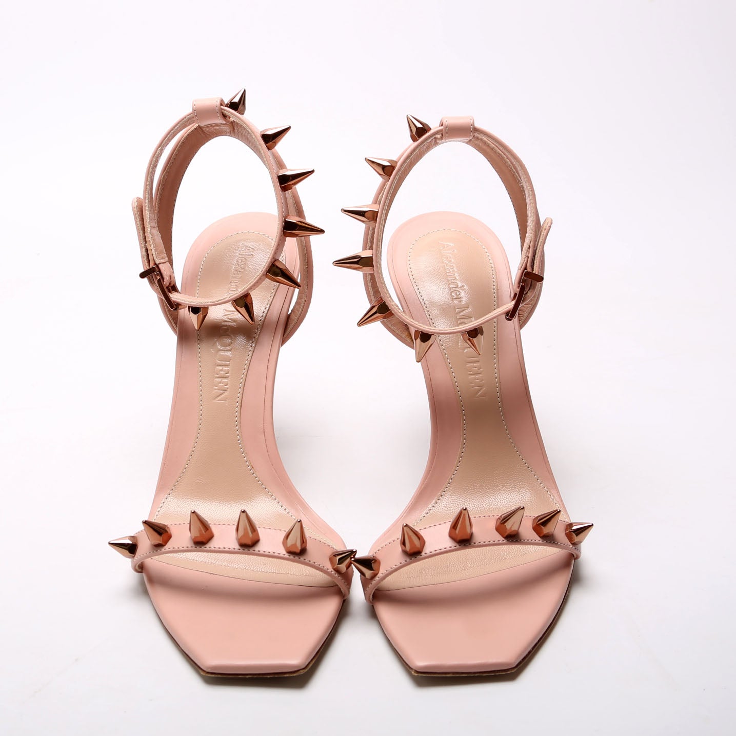 Punk Stud Leather Sandals Size 37.5 Pink