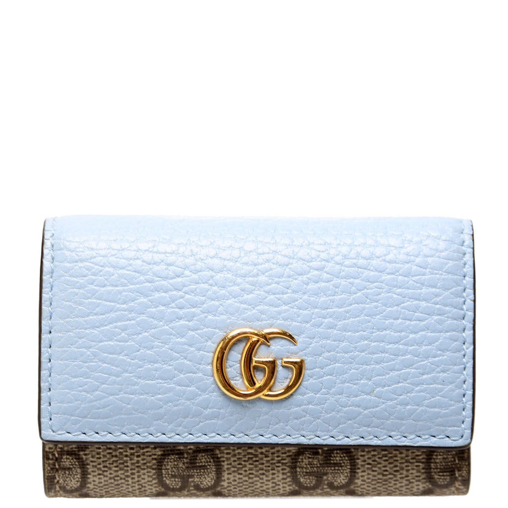456118 Marmont GG Supreme Key Case Blue