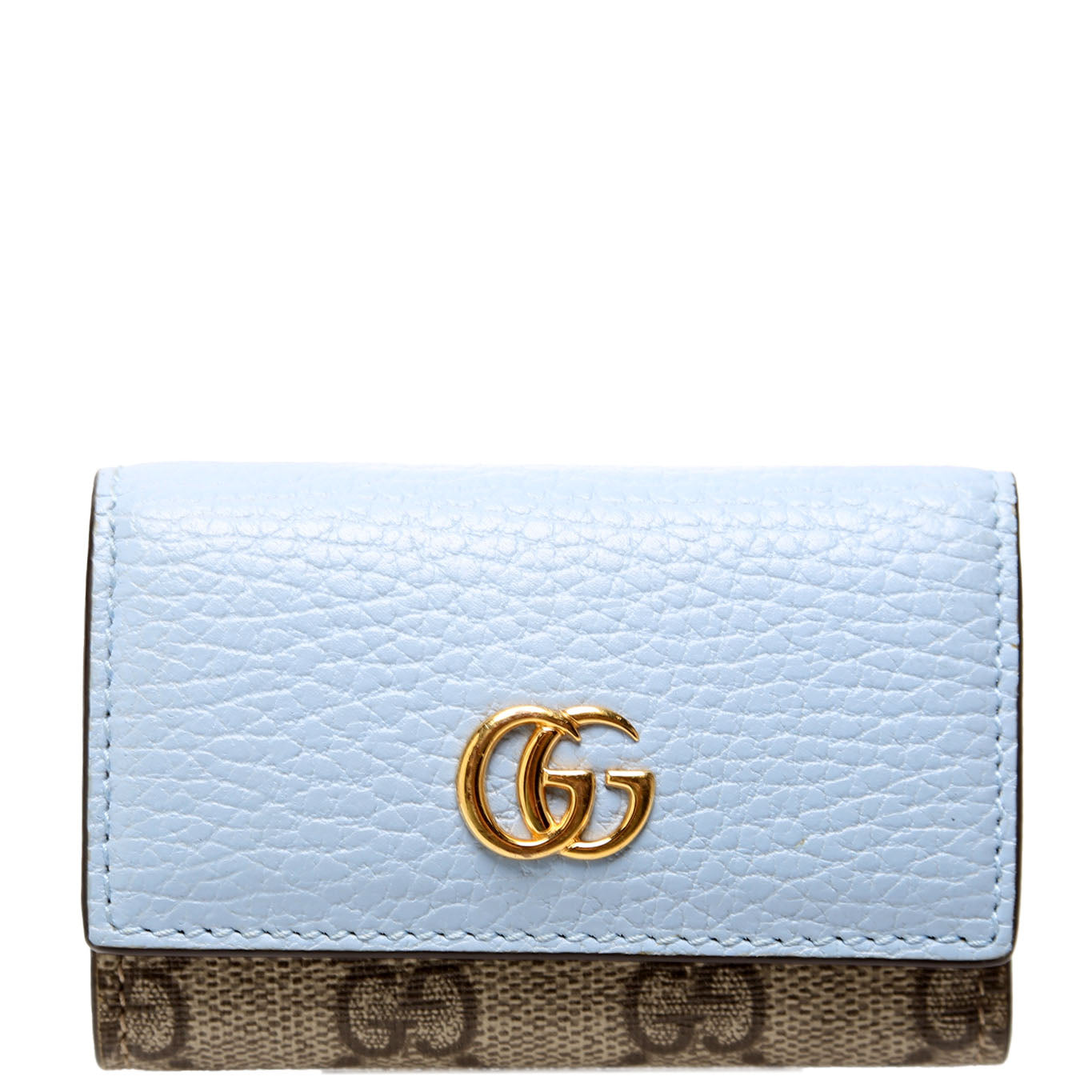 456118 Marmont GG Supreme Key Case Blue