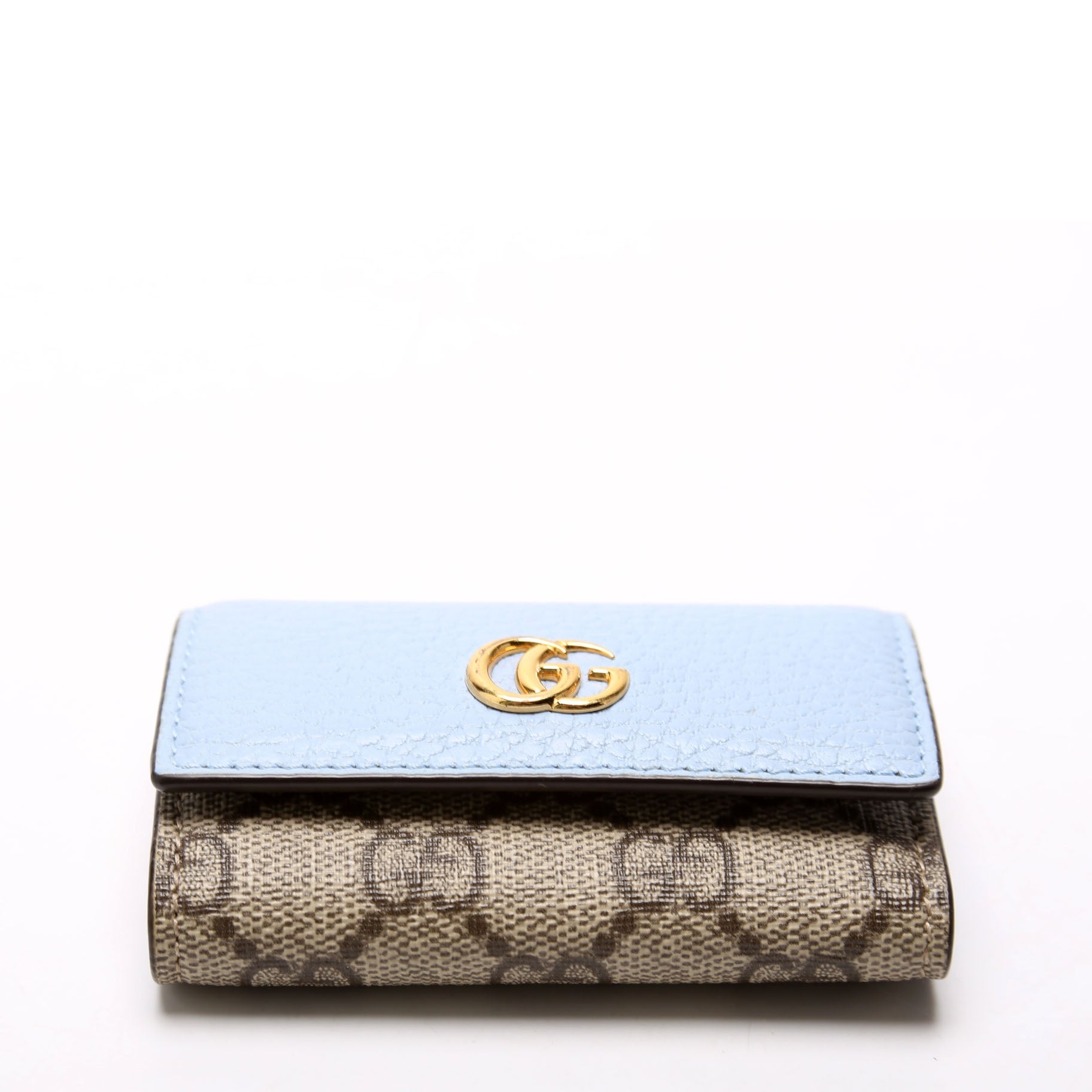 456118 Marmont GG Supreme Key Case Blue