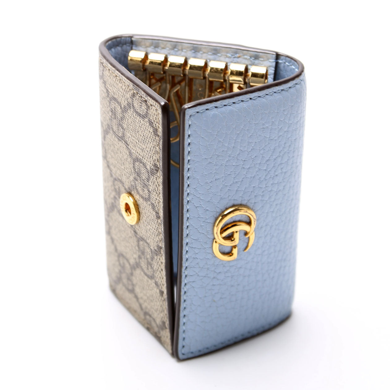 456118 Marmont GG Supreme Key Case Blue