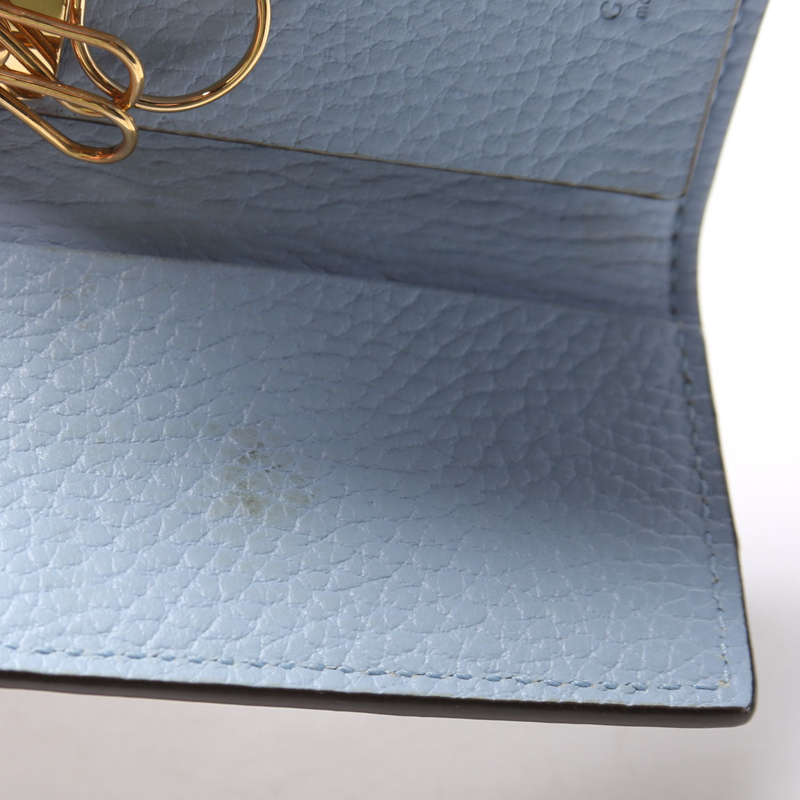 456118 Marmont GG Supreme Key Case Blue