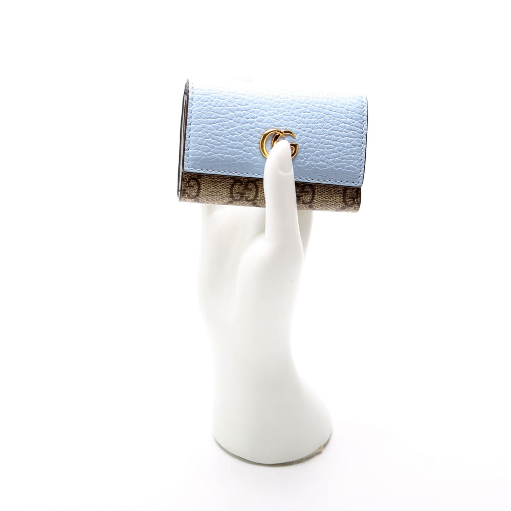 456118 Marmont GG Supreme Key Case Blue