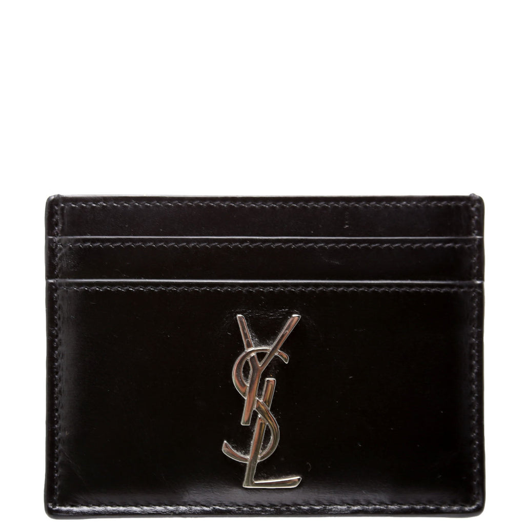Smooth Leather Card Holder 485631 Black