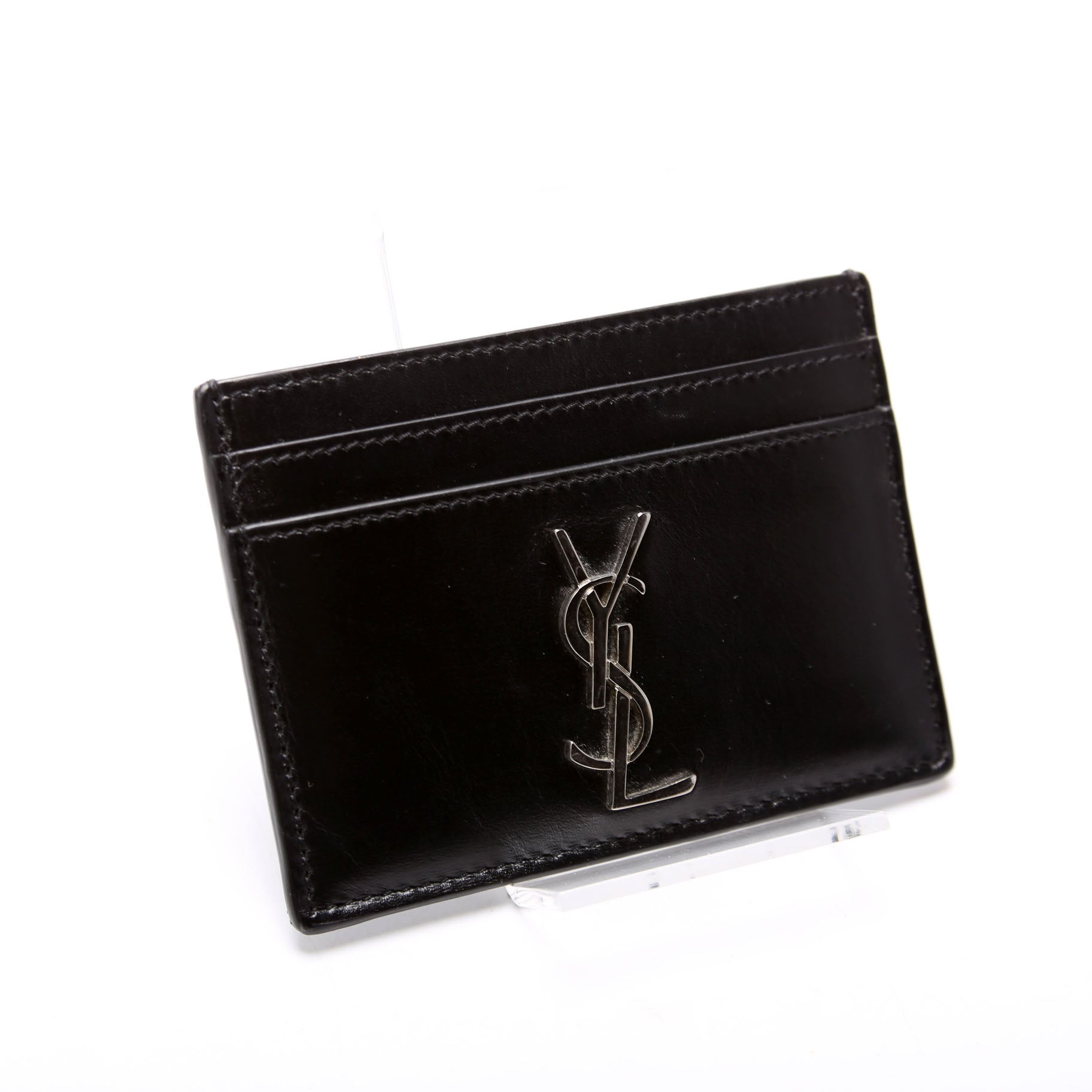 Smooth Leather Card Holder 485631 Black