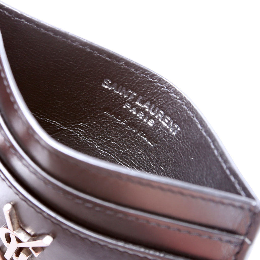 Smooth Leather Card Holder 485631 Black